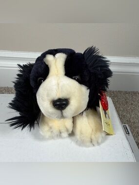 Keel Toys Simply Soft 8”  Laying Springer Spaniel Dog Plush Stuffed Animal NWT